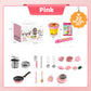 🎁Meilleur Cadeau pour Enfant🍳Mini Cuisine Jouet de Vraie Cuisine pour Enfants – Coffret 22 Pièces