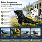 🏕️🌿 Chaise pliable portable multifonction | Légère et robuste, adaptée à la plage, terrasse et sorties camping ✅
