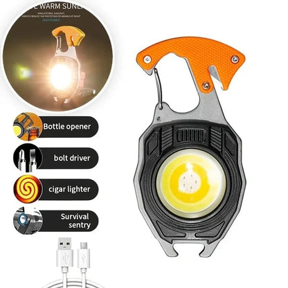 🔥🔦 Lampe de poche multifonction porte-clés, compacte et lumineuse, éclairage pratique pour vos déplacements quotidiens ✨