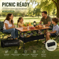 🌄 50% DE RÉDUCTION ! 🏕️ Table de Camping Pliante Portable – Acier Carboné – Plateau Enroulable & Montage Rapide for Plein Air