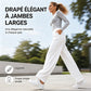 Pantalon large élastique taille haute pour femme - super extensible