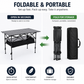 🌄 50% DE RÉDUCTION ! 🏕️ Table de Camping Pliante Portable – Acier Carboné – Plateau Enroulable & Montage Rapide for Plein Air