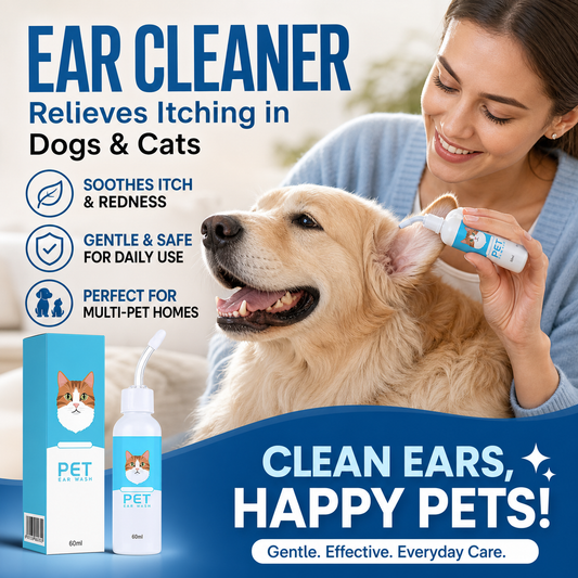 🐶 50% DE RÉDUCTION ! 🌿 Solution Nettoyante Auriculaire pour Chiens et Chats – Soulage les Démangeaisons, Nettoie en Douceur – Extraits de Plantes Naturelles & Formule Douce – Idéale pour les Oreilles Sensibles 🐱✨