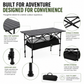 🌄 50% DE RÉDUCTION ! 🏕️ Table de Camping Pliante Portable – Acier Carboné – Plateau Enroulable & Montage Rapide for Plein Air