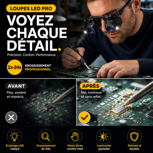 🎉 Soldes 2026 — Plus de 37 000 ventes !🔍 Loupe de Précision LED 💡