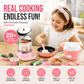 🎁Meilleur Cadeau pour Enfant🍳Mini Cuisine Jouet de Vraie Cuisine pour Enfants – Coffret 22 Pièces