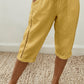 Pantalon d'été capri pour femme avec des détails en dentelle