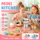 🎁Meilleur Cadeau pour Enfant🍳Mini Cuisine Jouet de Vraie Cuisine pour Enfants – Coffret 22 Pièces