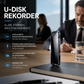 🚗-50% 🔒 Enregistreur vocal USB crypté, anti-bruit, enregistrement une touche et déclenchement vocal haute clarté ✨