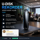 🚗-50% 🔒 Enregistreur vocal USB crypté, anti-bruit, enregistrement une touche et déclenchement vocal haute clarté ✨