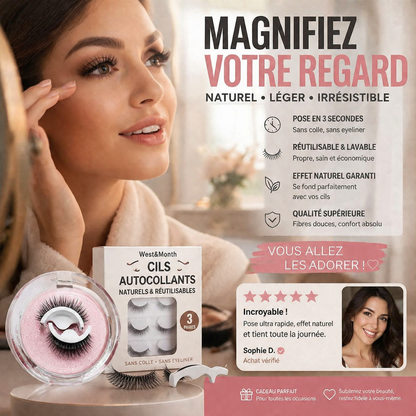 ✨ Soldes 2026 — Plus de 49 000 Vendus ! 👀 Cils Auto-Adhésifs Réutilisables — Sans Colle, Application 3 Secondes