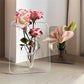Exclusif -50% | Vase Acrylique Transparent Style Nordique | Élégant Porte-Plante de Bureau & Déco Maison | Pièce Maîtresse Moderne pour Salon & Tables de Mariage