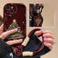 Coque de Téléphone de Noël à Couverture Complète avec Lanière