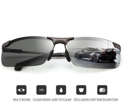 Lunettes de soleil photochromiques 2026 avec lentille polarisée anti-éblouissante