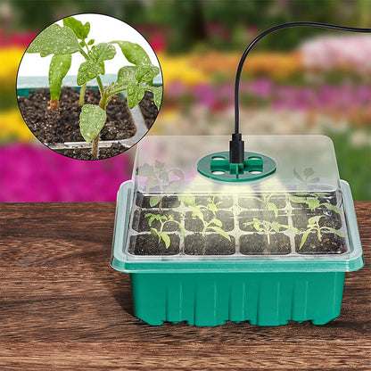💎68% DE RÉDUCTION ! 💎 Plateaux de Germination avec Lampe de Croissance – Contrôle Humidité, Transparent & Lumière Full-Spectrum 🌱💡