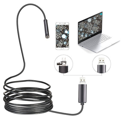 Caméra endoscopique USB étanche avec LED