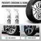 Spray lustrant et protecteur pour pneus en plastique et caoutchouc