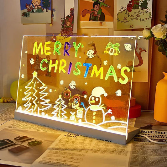 💥　50% OFF、🔥 Tableau Acrylique Lumineux | Veilleuse LED | Effaçable et Réutilisable | Transparent pour Calquer | Support Multifonction Téléphone/Tablette | Tailles 15/20/20x30cm | Parfait pour Enfants 🎨