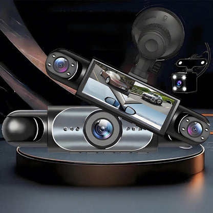 Caméra Embarquée 360° – Vision Nocturne Ultra HD, Surveillance Parking 24h & Enregistrement en Boucle ! 🚘🛡️