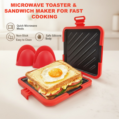 🍞56% DE RÉDUCTION✨Tout-en-Un Magique – Micro-ondes, Grille-Pain & Sandwich Maker Compact | Gain de Place, Gain de Temps 🔥