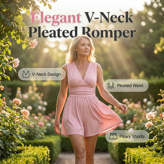 👗 50 % DE RÉDUCTION EN CE MOMENT ! 💐 Combinaison sans manches à col en V et taille froncée pour femme 🏖️