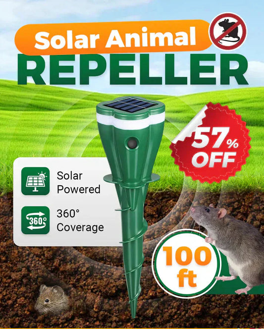 🔥⏳ PROMO FLASH 50% ! Répulsif Anti-Taupes Solaire et Étanche – Vibrations Sismiques Silencieuses, Installation Facile, Protection Continue 🌱