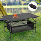 🌄 50% DE RÉDUCTION ! 🏕️ Table de Camping Pliante Portable – Acier Carboné – Plateau Enroulable & Montage Rapide for Plein Air