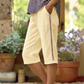 Pantalon d'été capri pour femme avec des détails en dentelle