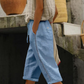 Pantalon d'été capri pour femme avec des détails en dentelle