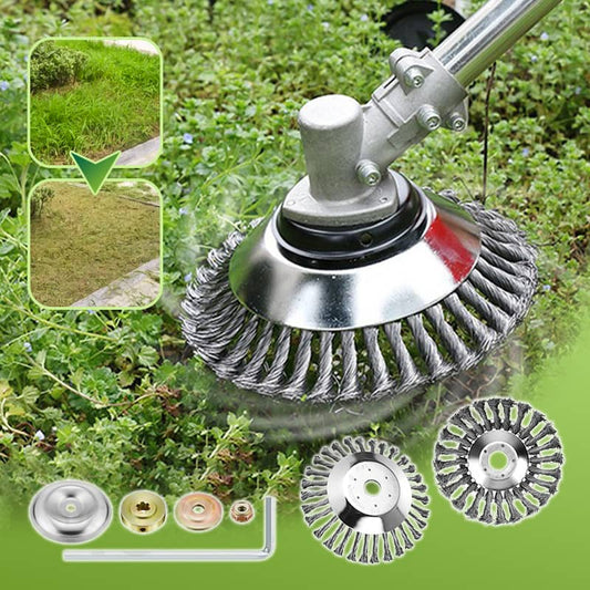 💥🌱 PROMO FLASH 50% ! Kit de Têtes de Coupe Résistantes à l'Usure pour Débroussailleuses – Fer de Qualité, 2 Tailles (6"/8"), Idéal Jardinage & Paysagisme ⚙️