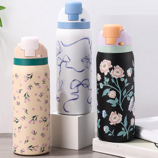 Mug Isotherme Portable avec Paille