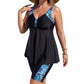 Maillot de Bain Tankini Fluide pour Femmes avec Shorty