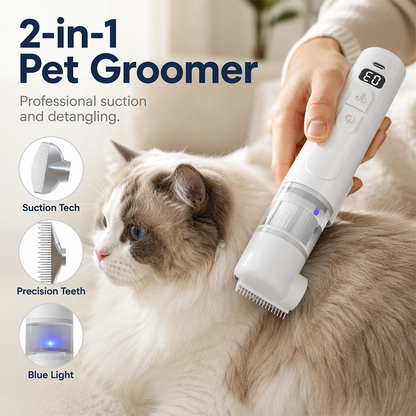 🐶 -50% | Brosse électrique de toilettage pour chiens et chats – Élimine les poils morts en douceur