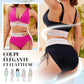 🔥Achetez 2 livraison gratuite💃Bikini Deux Pièces Taille Haute Gainant Color Block