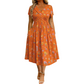 🌸 Robe fleurie à col en V avec torsion à la taille — élégante et décontractée, adaptée à toutes les occasions
