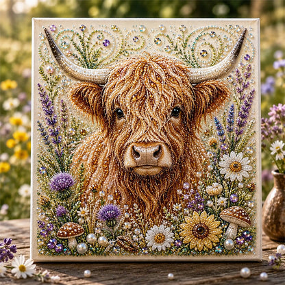🦬✨ Kit DIY Art Perle de Vache des Highlands – Loisirs créatifs relaxants pour créer des œuvres côtières époustouflantes