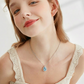 Elegant Blue Teardrop Necklace for Women