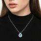 Elegant Blue Teardrop Necklace for Women