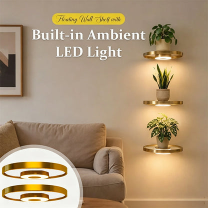 Étagère murale flottante avec éclairage LED d'ambiance intégré
