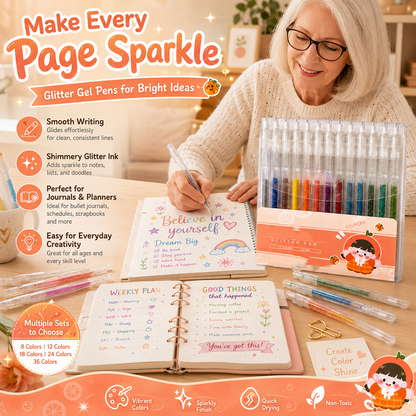 🎨 Coffret de Stylos Pailletés à Séchage Rapide pour Cartes, Agendas et Scrapbooks